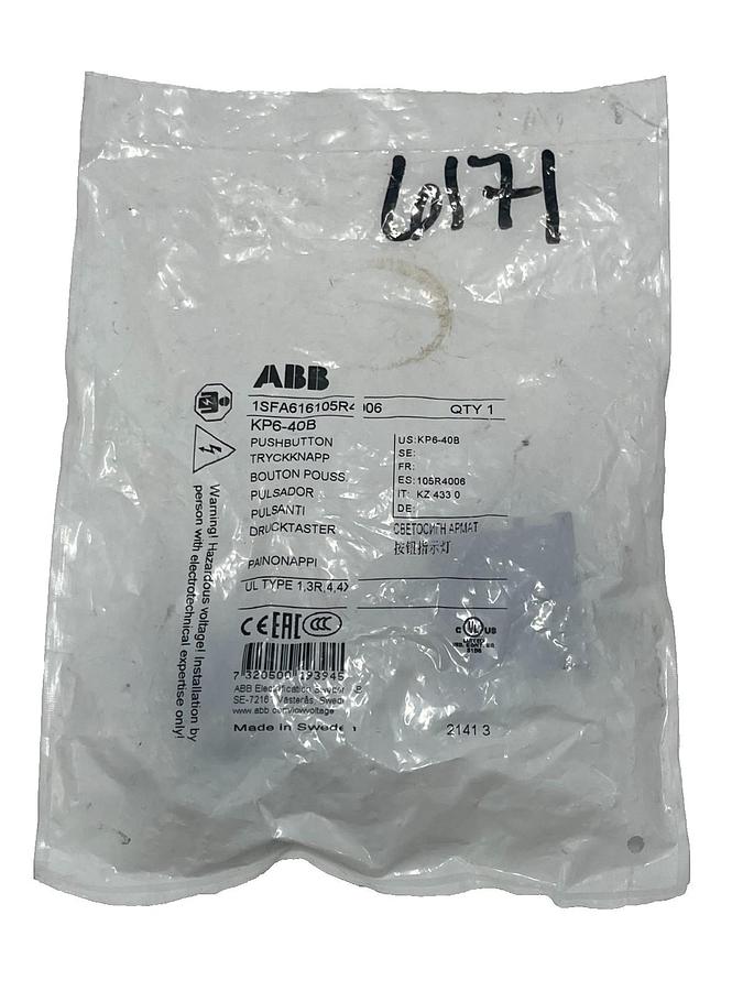 ABB 1SFA616105R4006 Modular Pilot Light 24VAC/DC LED Yellow 22mm KP6-40B NSFS