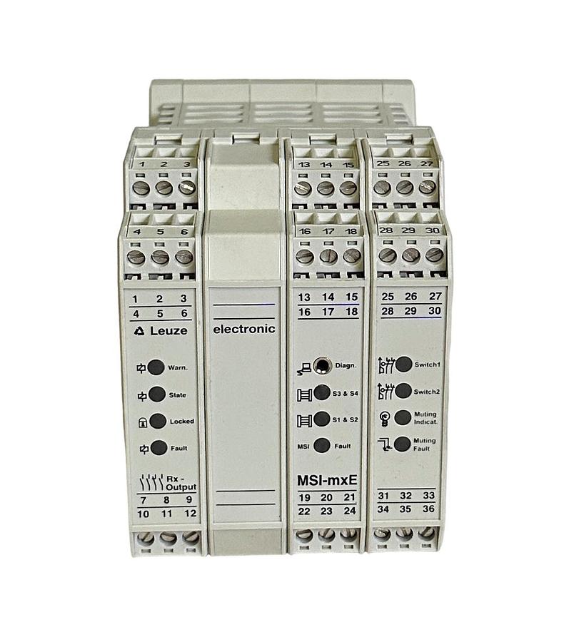 Used NEW LEUZE ELECTRONIC MSI-mxE/Rx2 / 549984 AOPD SAFETY RELAY INTERFACE 24VDC 5A