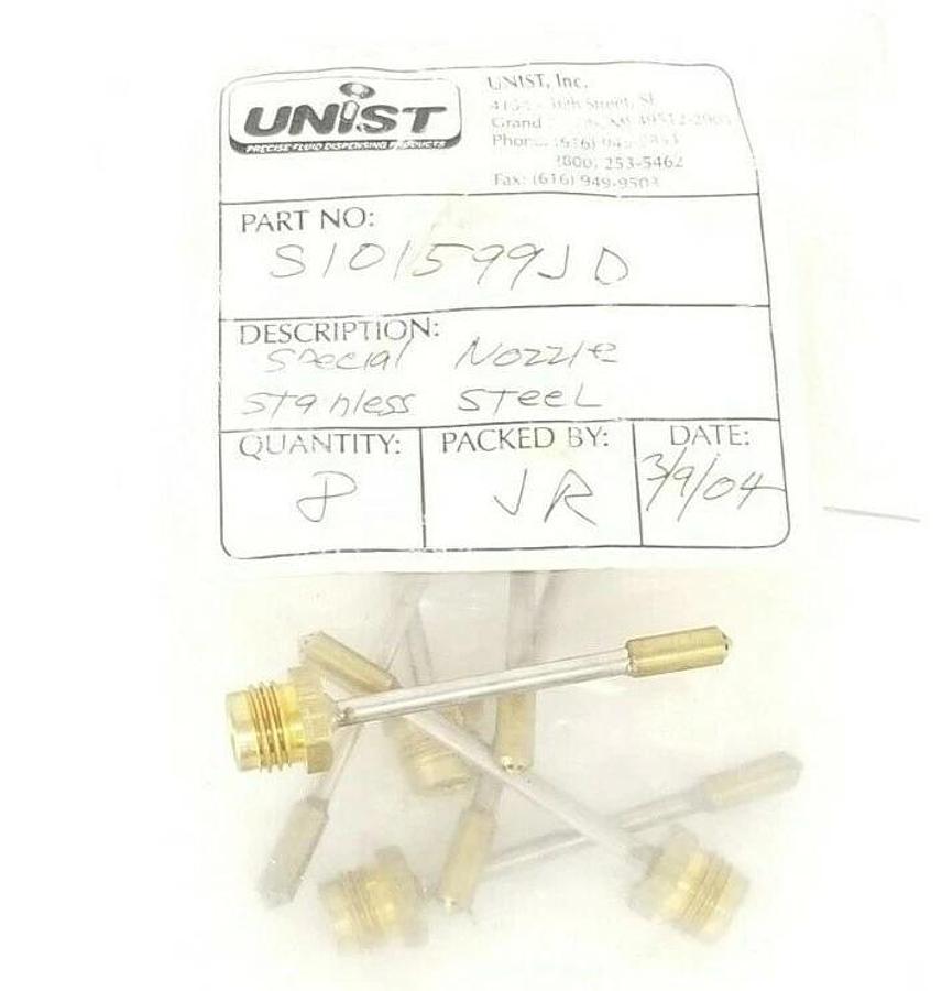 LOT OF 7 NEW UNIST S101599JD STAINLESS STEEL SPECIAL NOZZLES