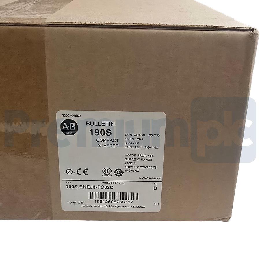 Allen-Bradley 190S-ENEJ3-FC32C /B 190S Compact Starter 23-32A 24V DC Coil NSFS