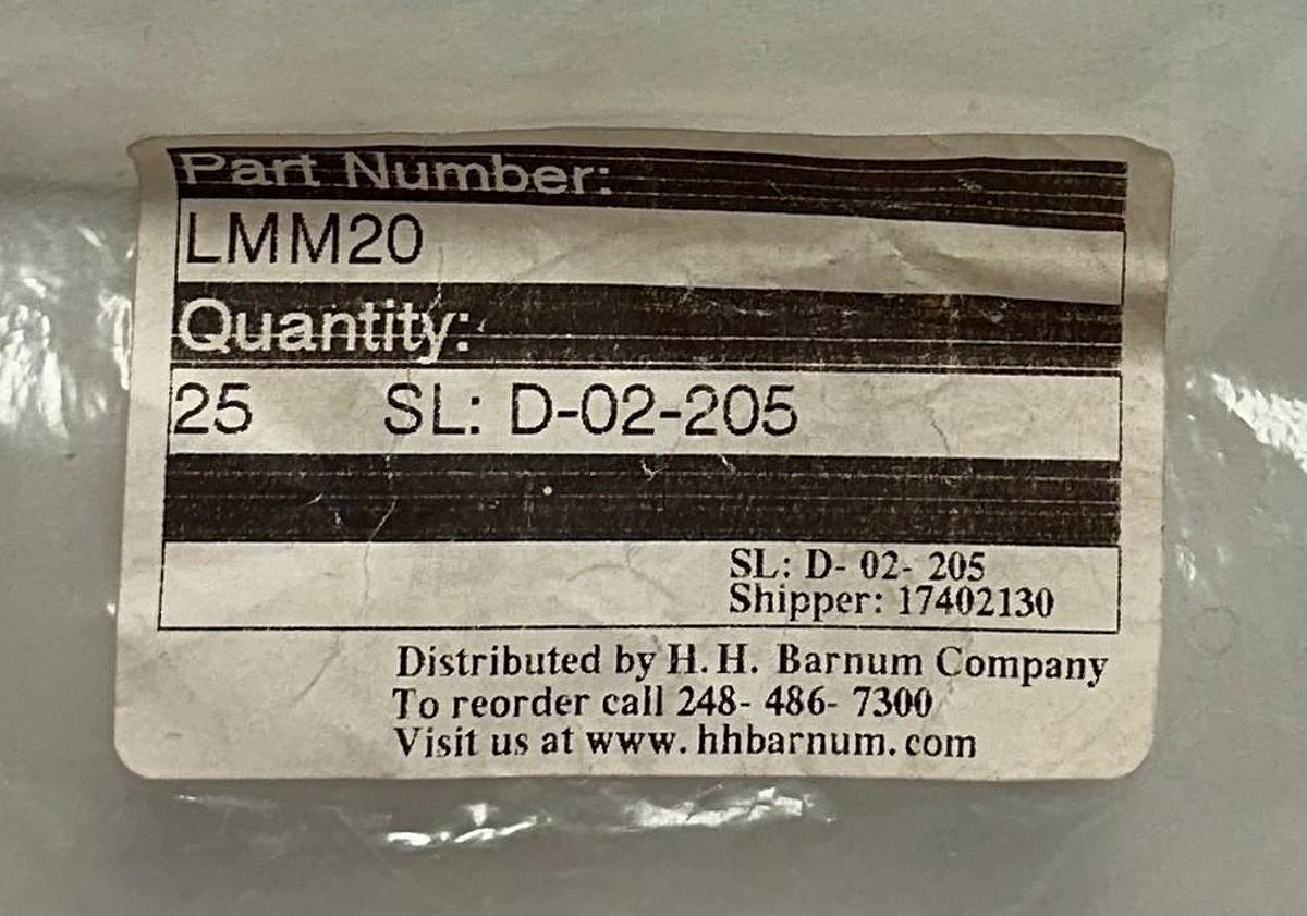 25 LUTZE LMM20 HEXAGONAL METAL LOCKNUTS Metric Thread M20x1.5 BRASS NICKEL NSMP
