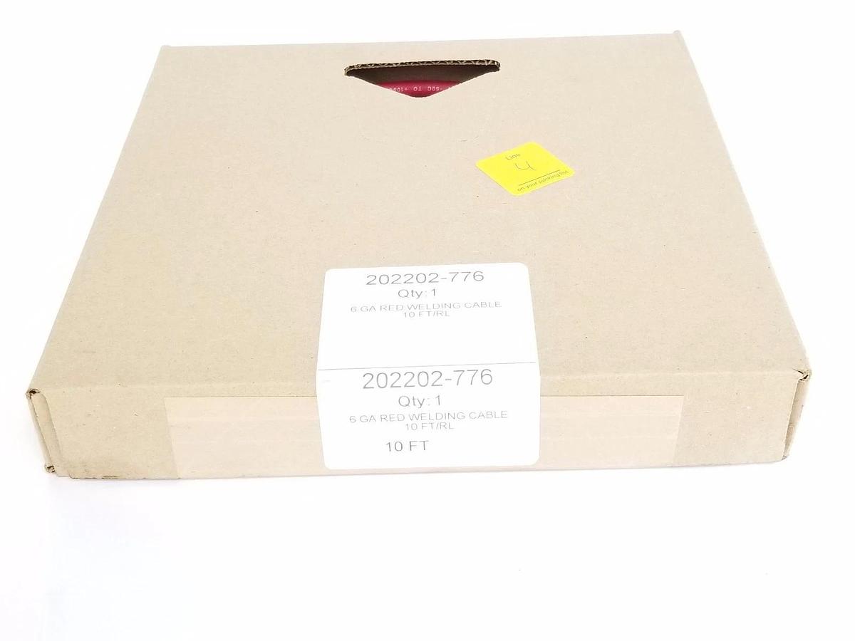 Used NIB 202202-776 WELDING CABLE 6 GA RED 10FT/RL , 202202776