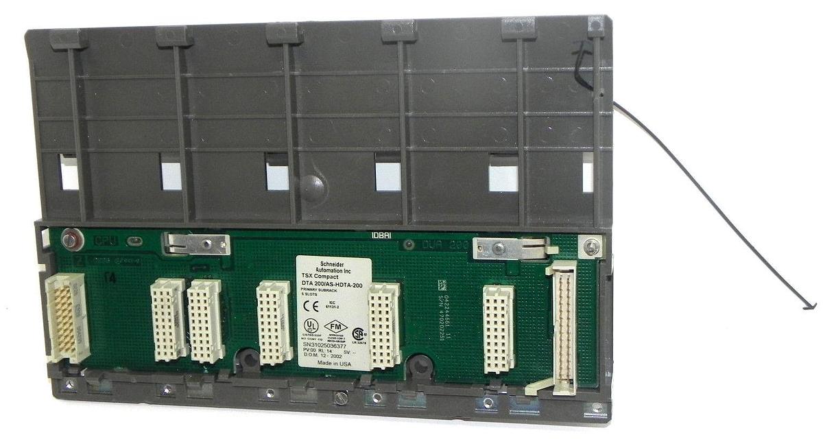 Used SCHNEIDER AUTOMATION DTA-200/AS-HDTA-200 SUBRACK PRIMARY 5SLOT TSX COMPACT