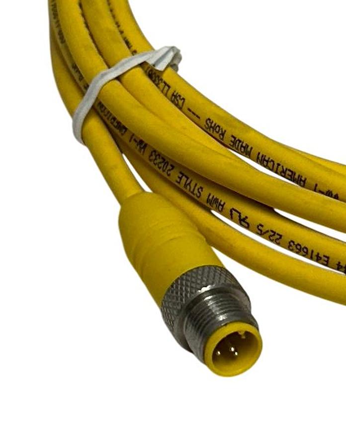 Used 2 LUMBERG RST 5-RKT 5-644/5M / 600001825 MALE TO FEMALE CORDSETS M12 5M NSNP