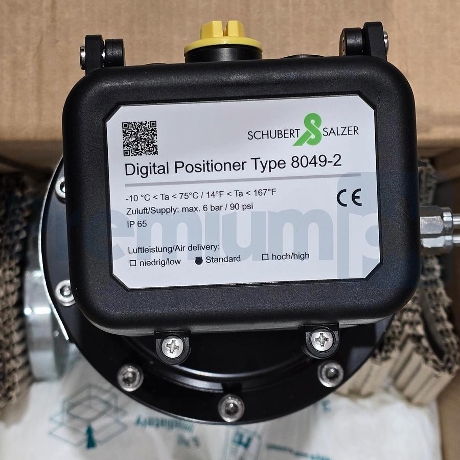 Used Schubert & Salzer 8621 GS3 Sliding Gate Valve 1" w/ 8049-2 Digital Positioner