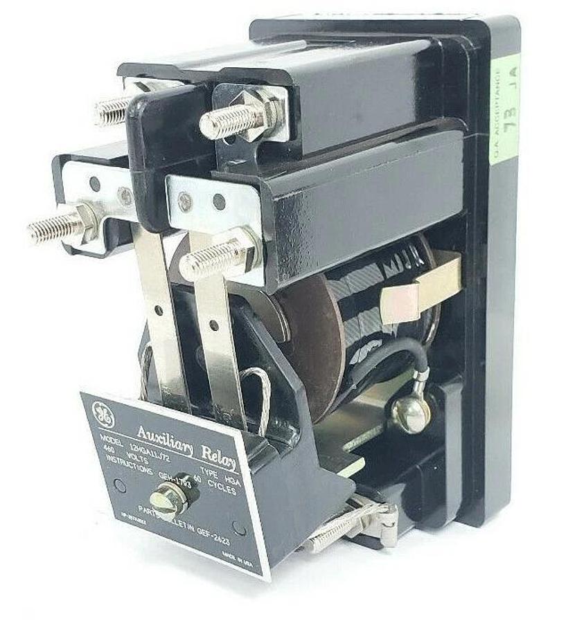 GENERAL ELECTRIC 12-HGA11J72 AUXILIARY RELAY 460V, TYPE HGA, 60CYCLE, 12HGA11J72