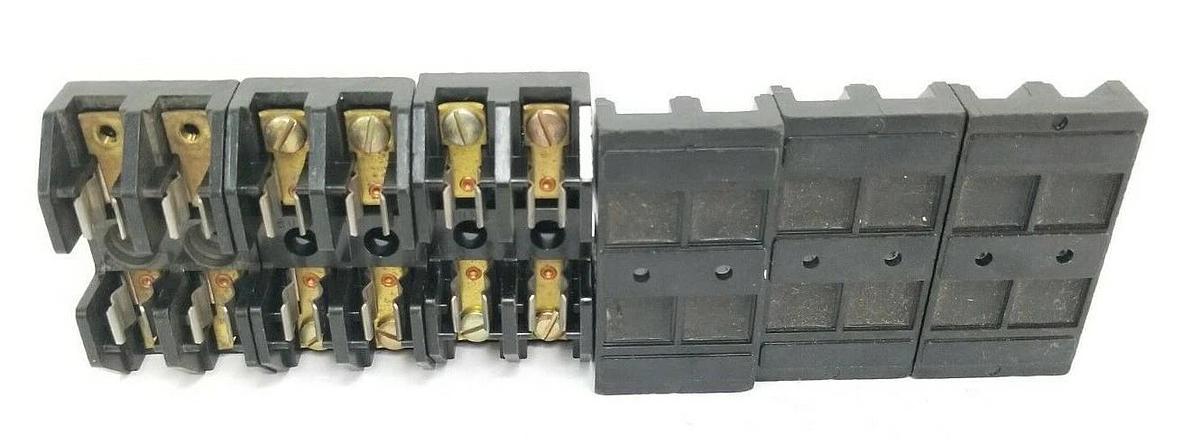 Used LOT OF 6 COOPER BUSSMANN 2808 FUSE HOLDERS 30A, 600V, 2-POLE