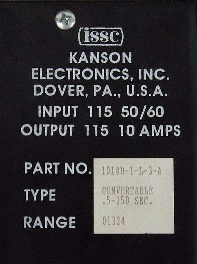 Used NEW ISSC 1014U-1-L-3-A SOLID STATE TIMER TYPE .05-250