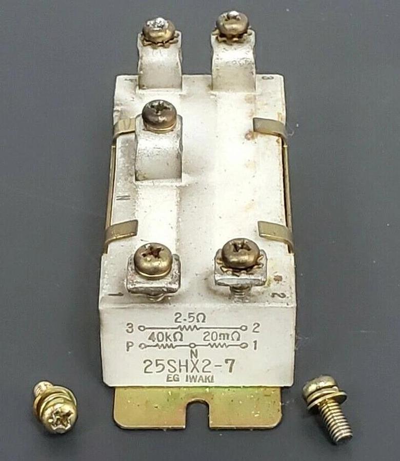 Used IWAKI 25SHX2-7 RESISTOR 40K OHM, 20OHM, 2-5OHM
