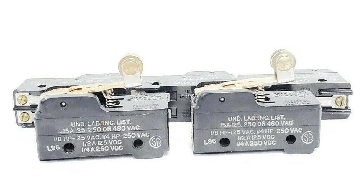 Used LOT OF 5 HONEYWELL MICRO SWITCH BZ-2RW22 LEVER ROLLER LIMIT SWITCHES 15AMP