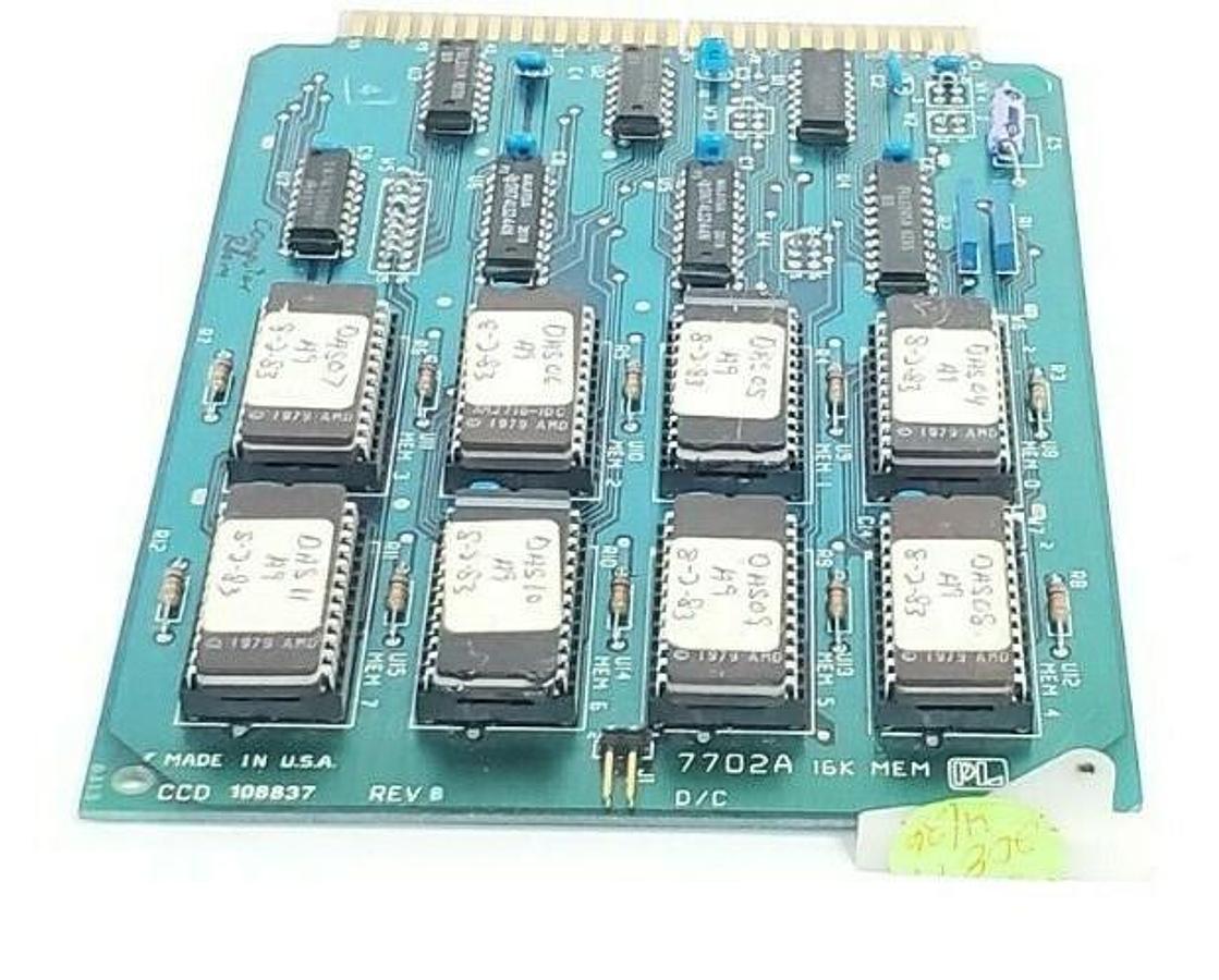 Used GD CALIFORNIA INC PROLOG 7702A MEMORY CARD 16K