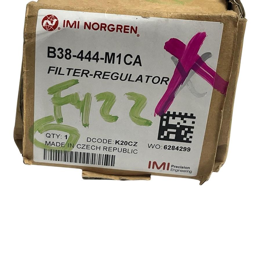 Used IMI Norgren B38-444-M1CA Stainless Steel Filter / Pressure Regulator 1/2" NPT