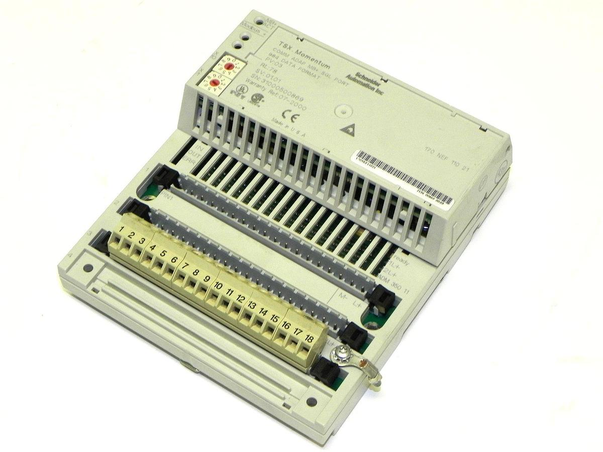 Used SCHNEIDER AUTOMATION TSX MOMENTUM 170ADM35011 I/O BASE WITH 170NEF11021