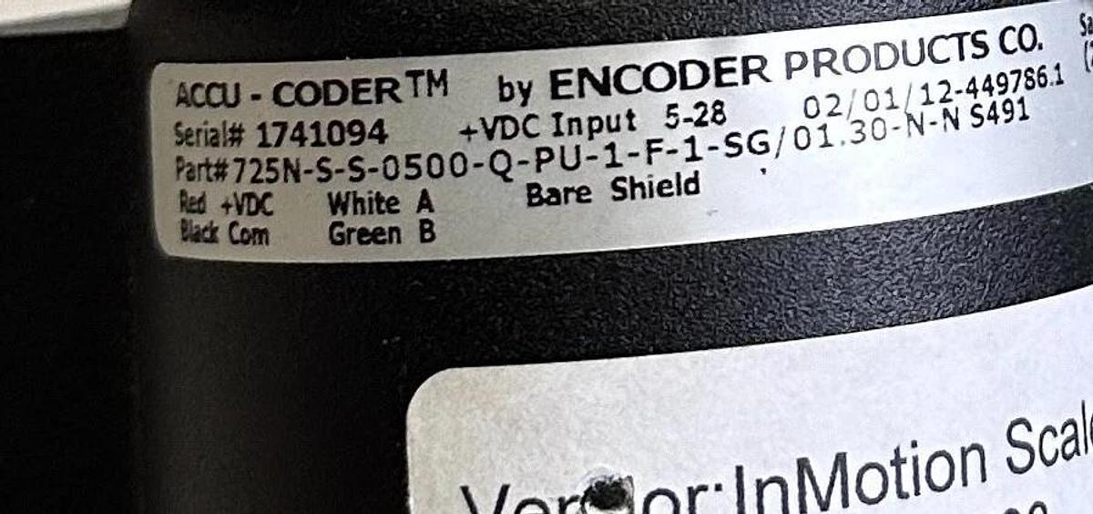 NEW ACCU-CODER 725N-S-S-0500-Q-PU-1-F-1-SG/01.30-N-N S491 ENCODER IMS-SS-1403