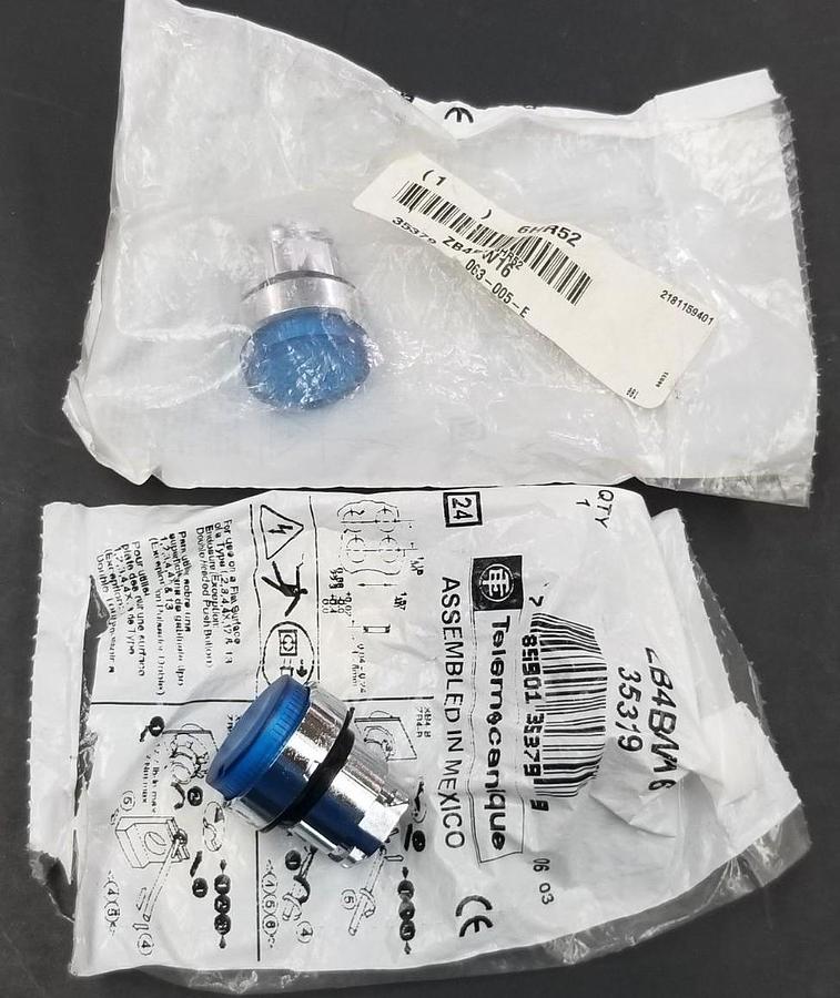 Used LOT OF 2 NEW TELEMECANIQUE ZB4BW16 PUSH BUTTON