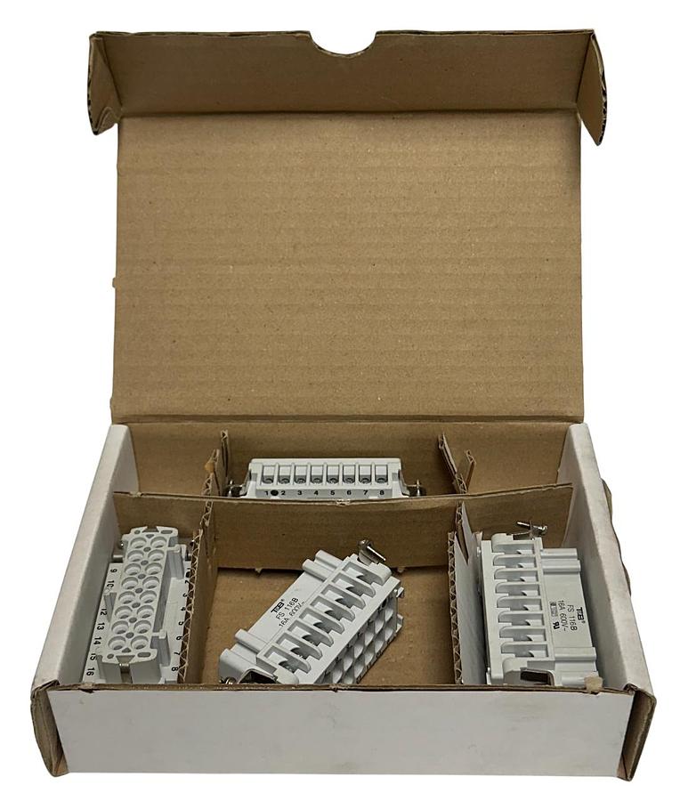 Used 4 THOMAS & BETTS FS116B Pos-E-Kon FEMALE SCREW TERMINAL INSERTS B16 SERIES NSMP
