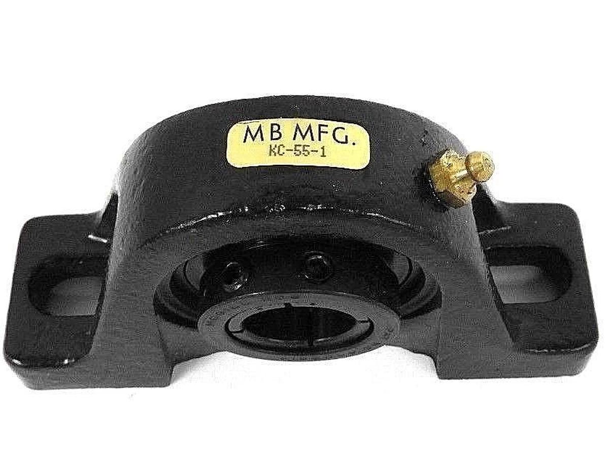 Used NIB MB MFG. KC-55-1 PILLOW BLOCK BALL BEARING 1INCH DIA 2BOLT KROWN REGAL SERIES