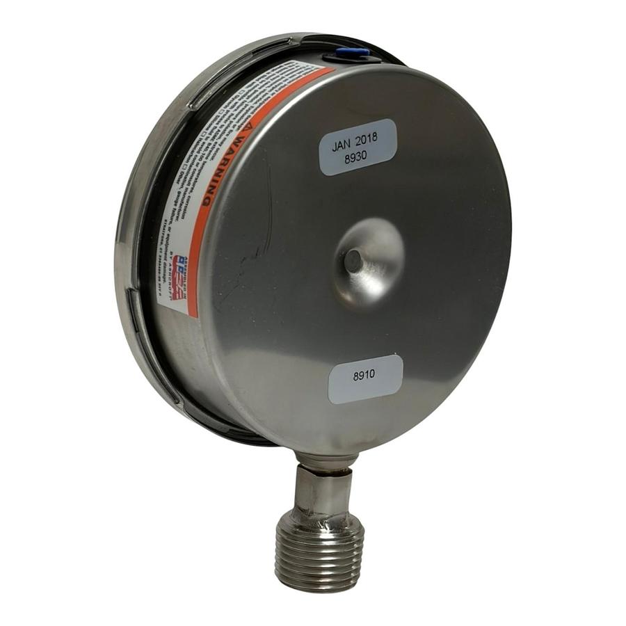 Used Ashcroft 35-1009-SW-04L-100# Duralife 3.5" Pressure Gauge 100 PSI 316SS New