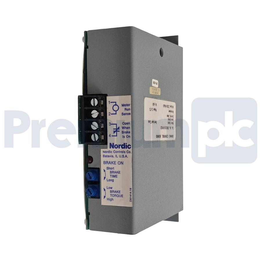 Used SIEMENS NORDIC CONTROLS D81510002 BRAKE CONTROL BOARD 230/460V 60HZ 1/3PH NSNP