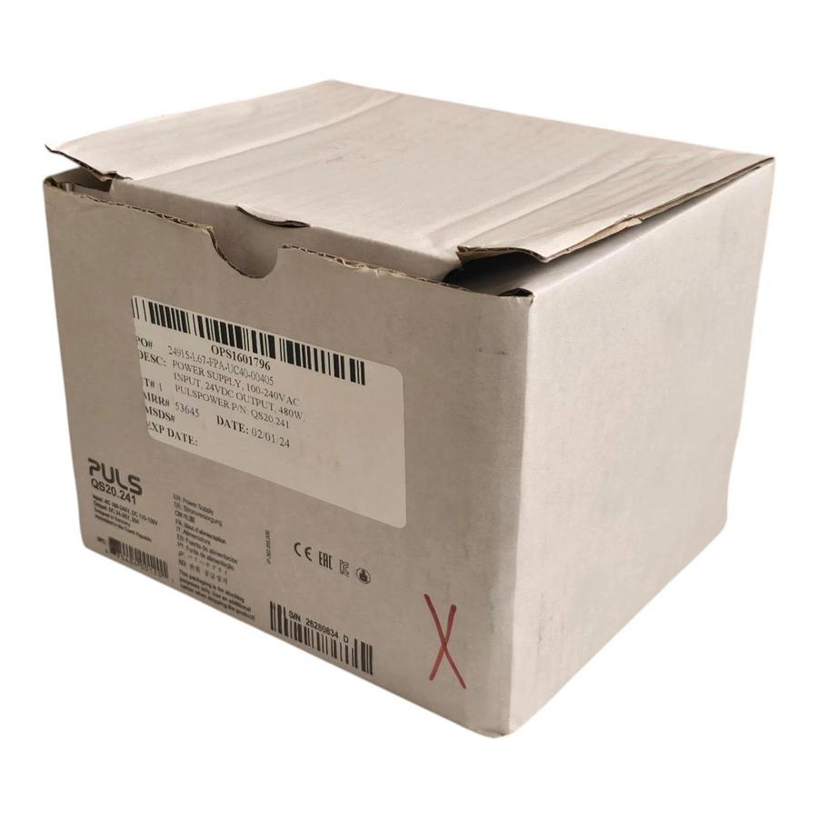 PULS Dimension QS20.241 DIN Rail Power Supply | 24V 20A 480W | AC 100-240V In 875404001201