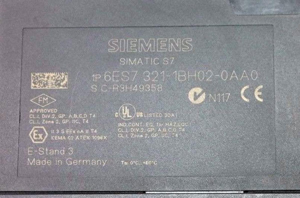 Used SIEMENS 6ES7 321-1BH02-0AA0 SIMATIC S7 OUTPUT MODULE 6ES73211BH020AA0