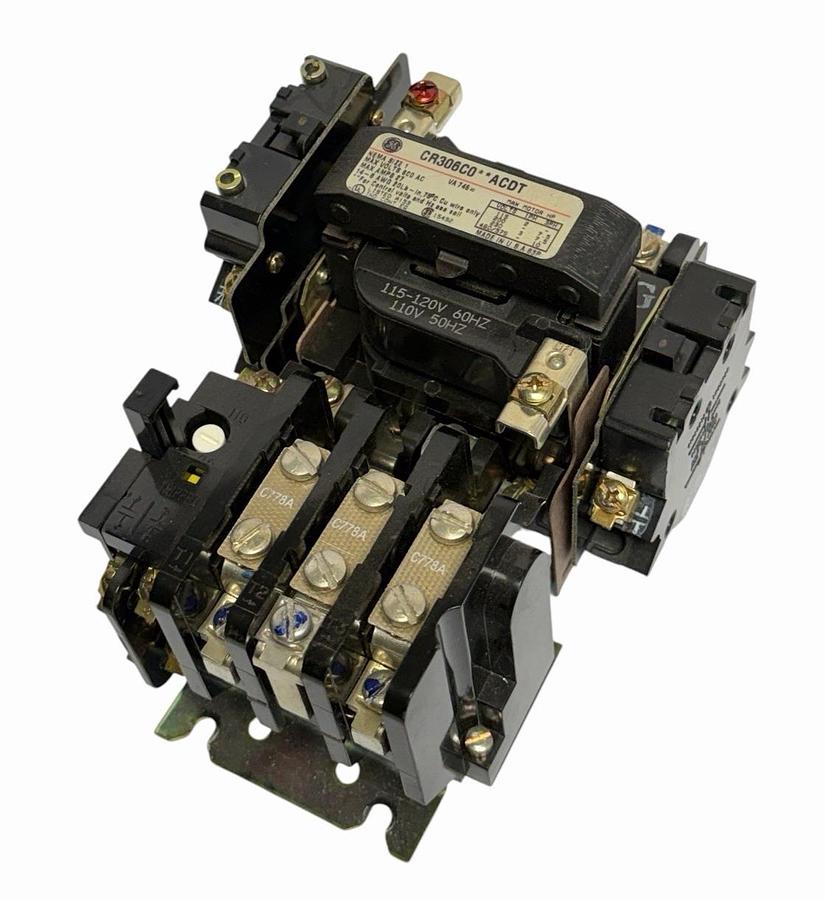 Used GE CR306CO**ACDT MOTOR STARTER CR306COACDT W/ 15D21G002 SER. A COIL