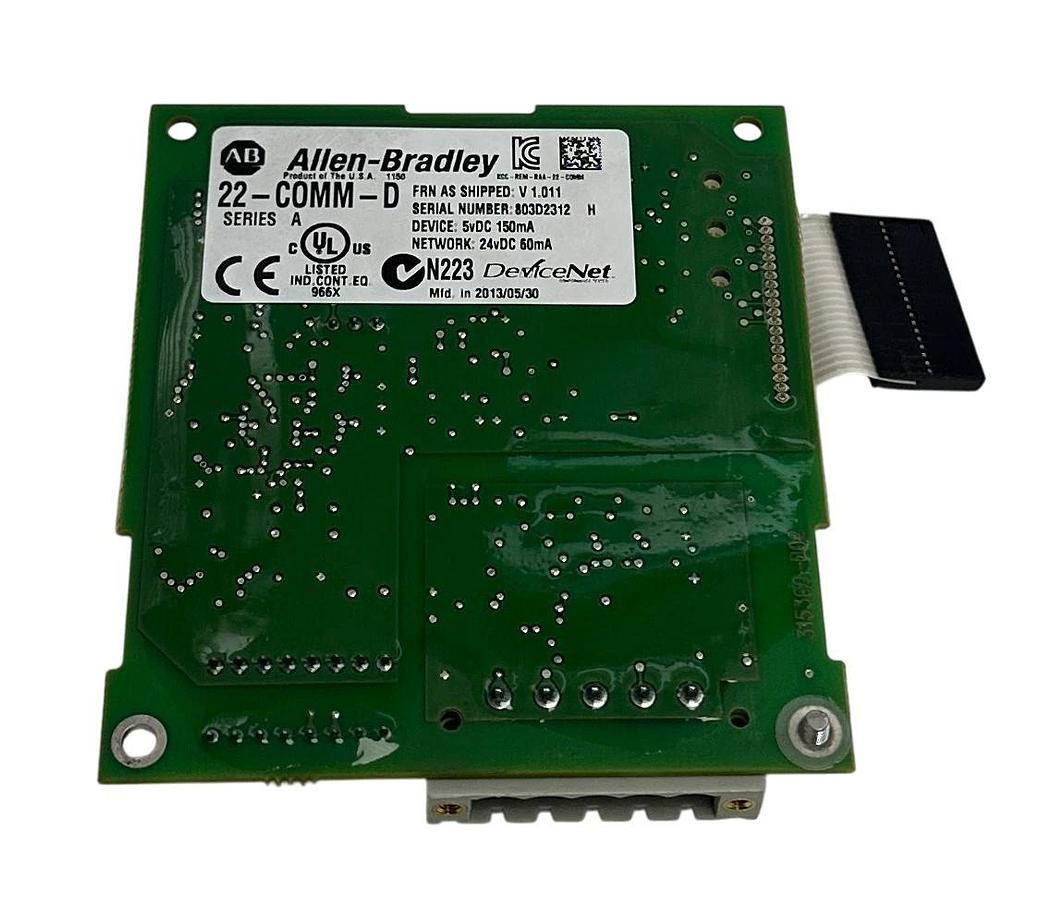 Used ALLEN BRADLEY 22-COMM-D /A PowerFlex 40 DeviceNet ADAPTER 5VDC 22COMMD USNP