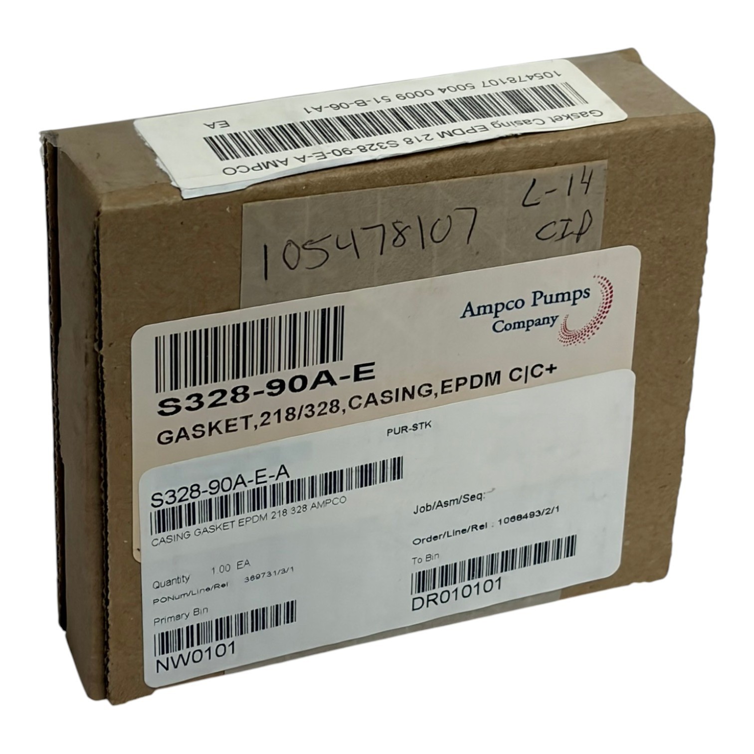 Ampco Pumps S328-90A-E Casing Gasket EPDM 218 328 Sanitary Centrifugal New Box