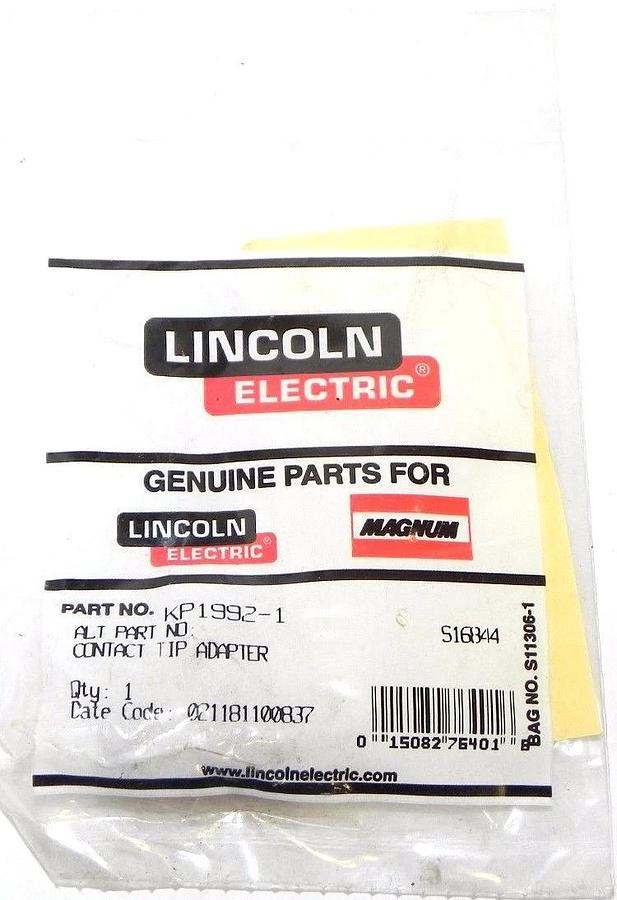 Used NEW LINCOLN ELECTRIC KP1992-1 CONTACT TIP ADAPTER KP19921