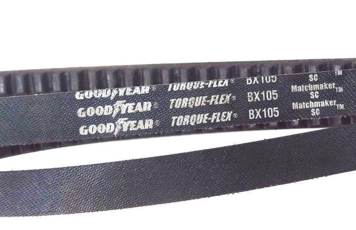 Used LOT OF 5 NEW GOODYEAR BX105 BELT-V TORQUE FLEX COGGED .66" WD X 108" BELTS