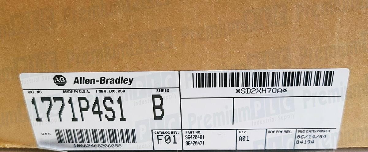 Used ALLEN BRADLEY 1771-P4S1 /B PLC-5 POWER SUPPLY REV. F01 100V AC 1771P4S1 NSMP