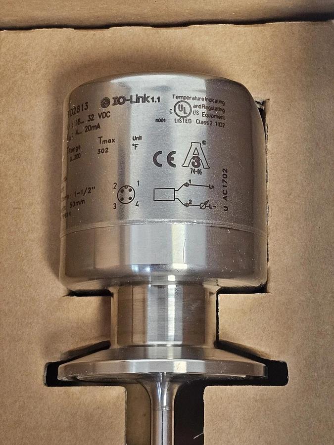 Used NIB IFM TD-050FFEC01-A-ZVG/US TEMPERATURE TRANSMITTER WITH DISPLAY TD2813