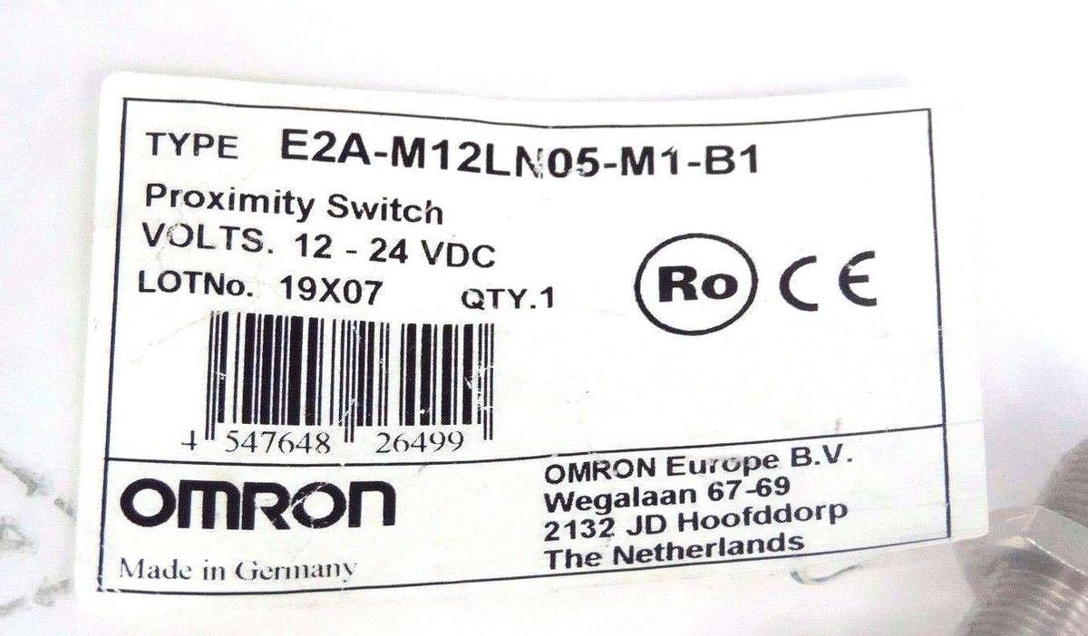 NIB OMRON E2A-M12LN05-M1-B1 PROXIMITY SWITCH 12-24VDC E2AM12LN05M1B1