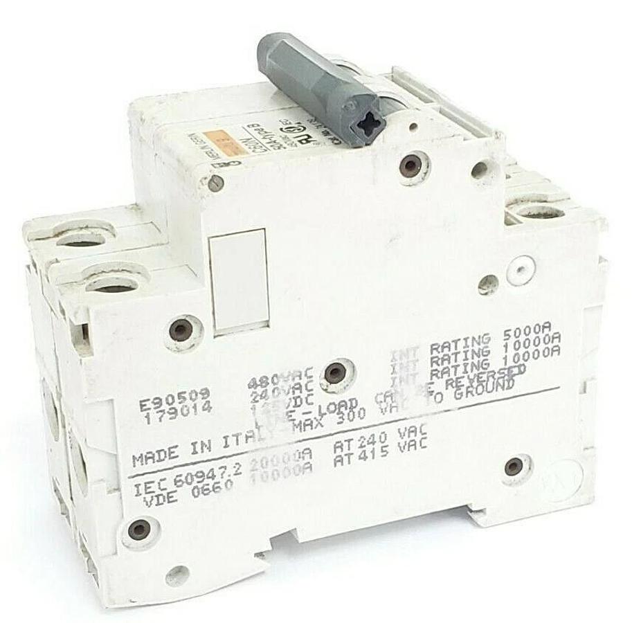 Used MERLIN GERIN MG24138 SUPPLEMENTARY PROTECTOR 480Y/277V 50A 2P, TYPE B, 24138