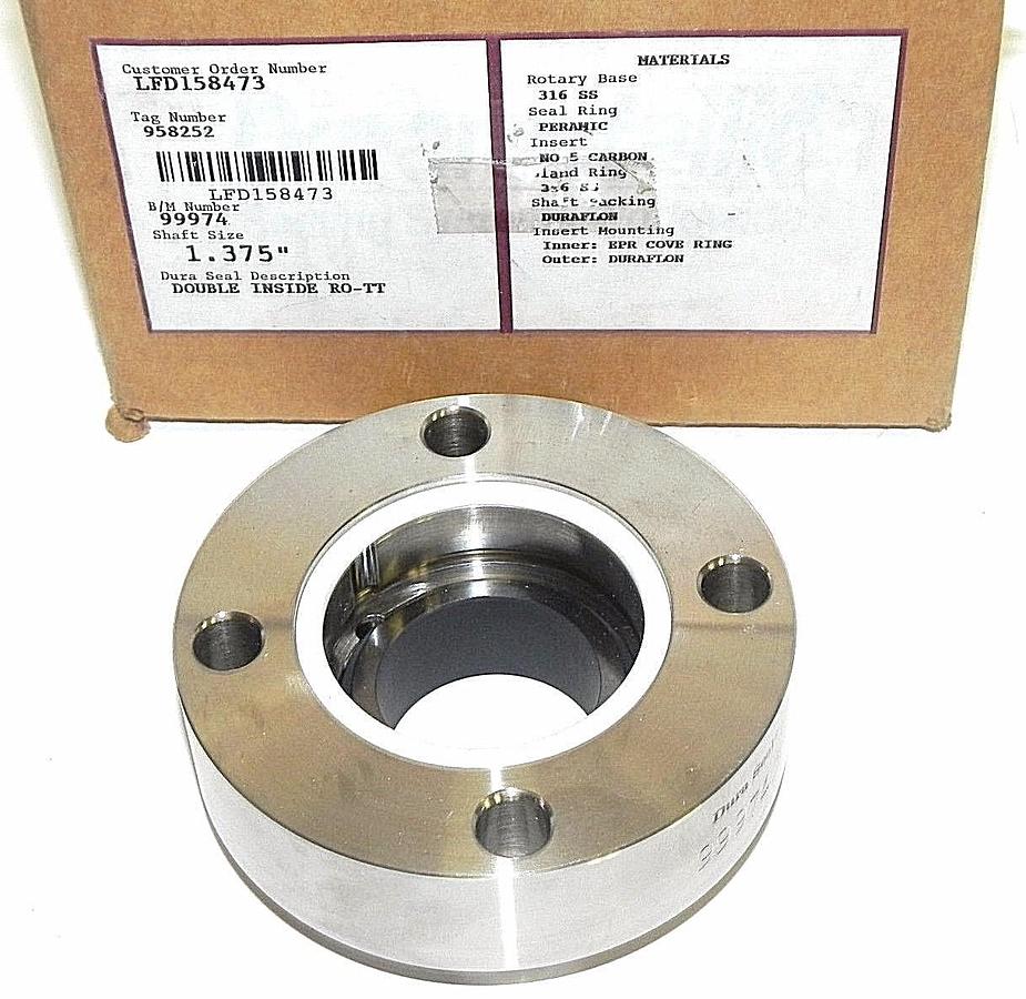 Used NIB DURA SEAL 99974 DOUBLE INSIDE RO-TT SHAFT SIZE 1.375'' ROTARY BASE 316 SS