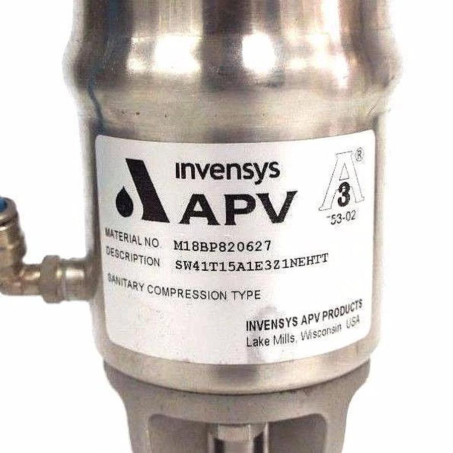 Used INVENSYS APV M18BP820627 SW41T15A1E3Z1NEHTT SANITARY COMPRESSION VALVE