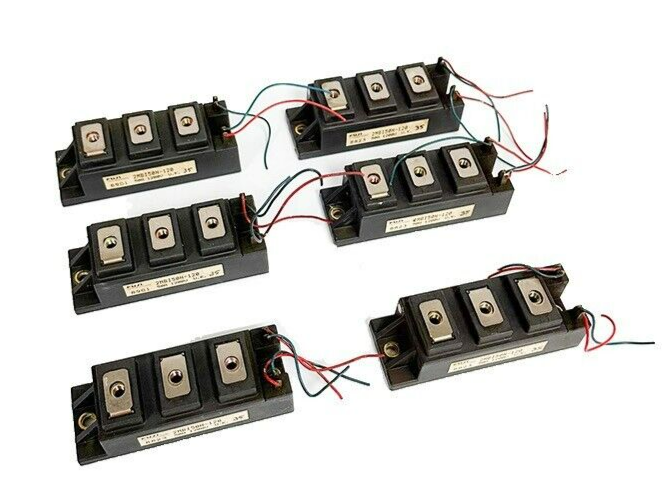 Used LOT OF 6 FUJI ELECTRIC 2MBI50N-120 / 2MBI50N120 IGBT MODULES 50A 1200V