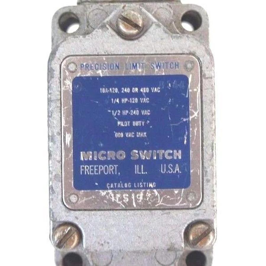 Used MICRO SWITCH 1LS19 LIMIT SWITCH 10A-120 240 OR 480VAC