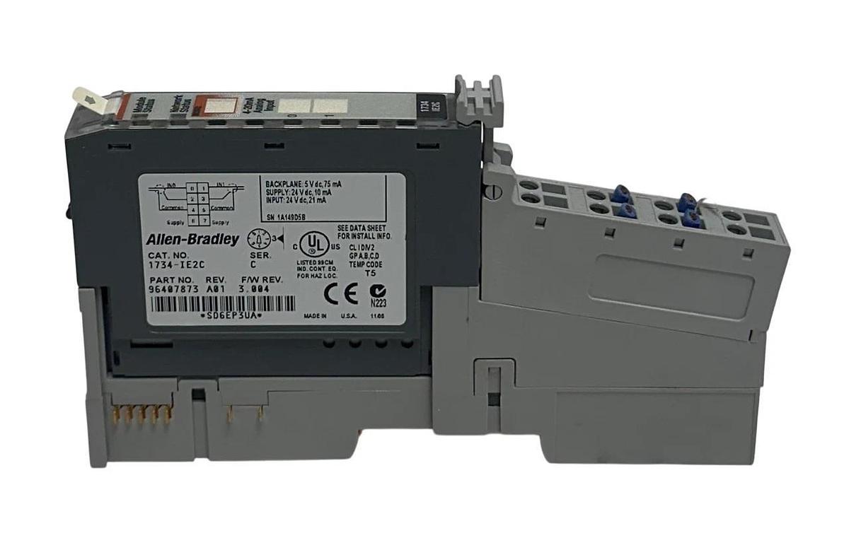 Used ALLEN BRADLEY 1734-IE2C /C POINT I/O ANALOG INPUT MODULE 4-20mA W/ 1734-MB USNP
