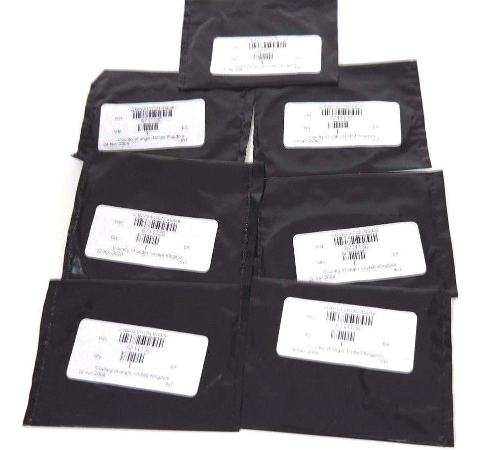 Used LOT OF 7 NEW WATERS 5711130 O-RINGS VITON BS039
