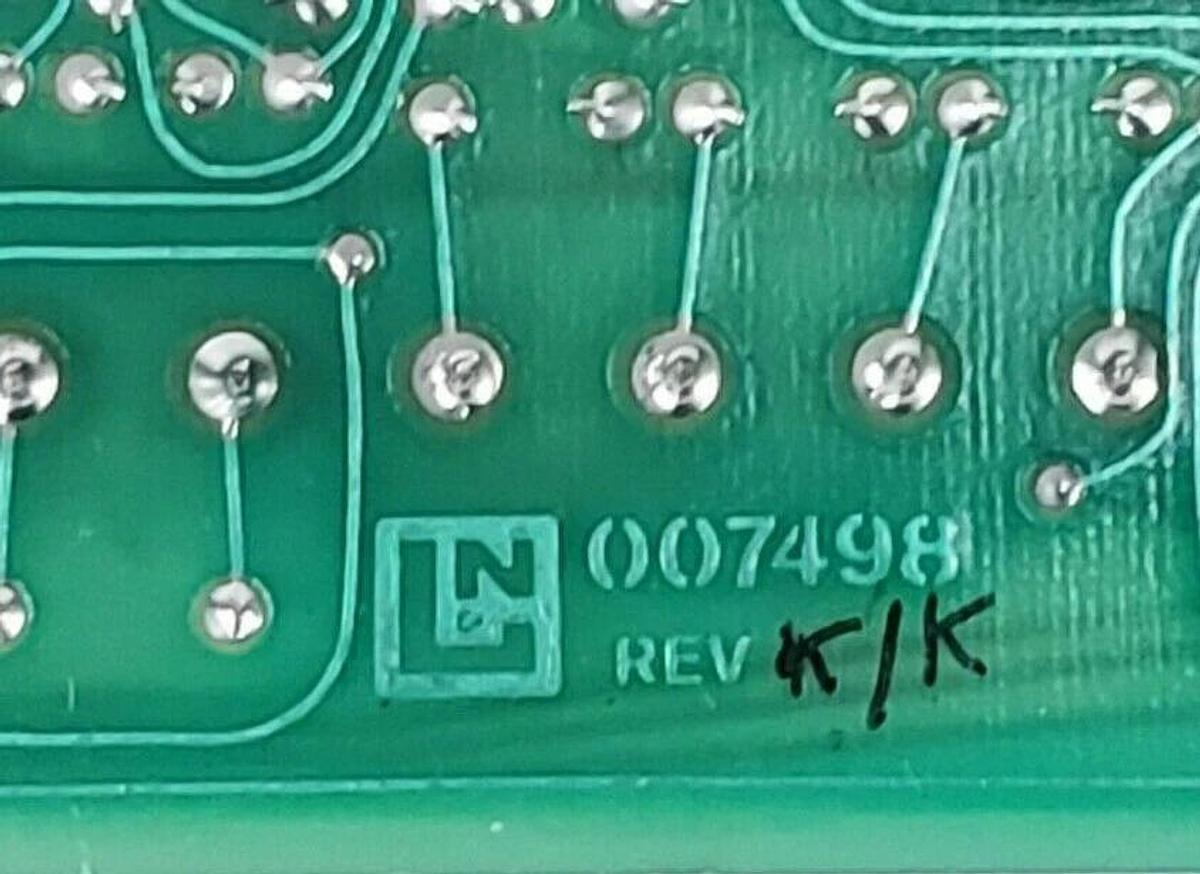 Used LEEDS & NORTHRUP 007498 PC ASSEMBLY BOARD 16 CONTACTS REV. K/K