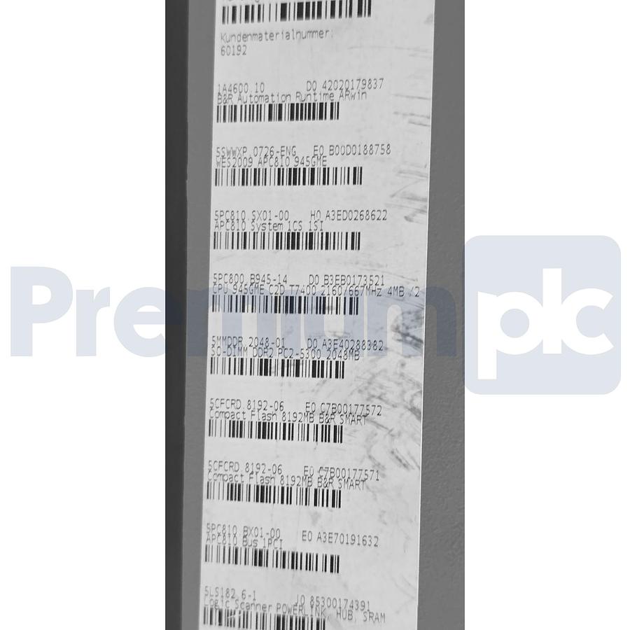 Used B&R 5P81:401733.002-02 Automation PC 810 System Unit 5PC810.SX01-00 w/5LS182.6-1