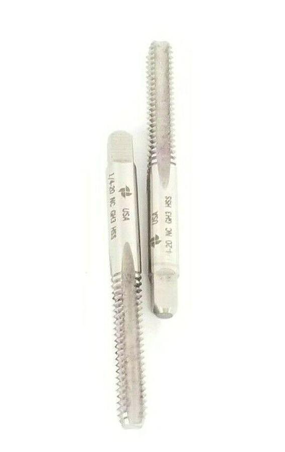 Used LOT OF 2 NEW USA TAP 1/4-20-NC-GH3-HSS PLUG HAND TAPS