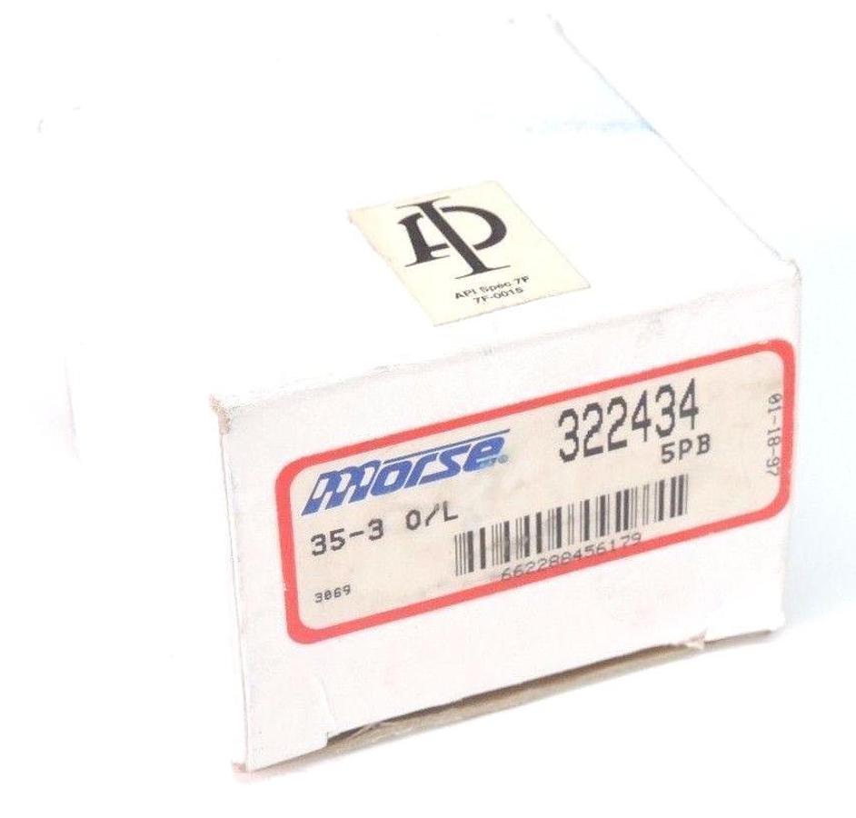 Used BOX OF 5 NEW MORSE 322434 OFFSET LINKS 35-3 O/L, 089587