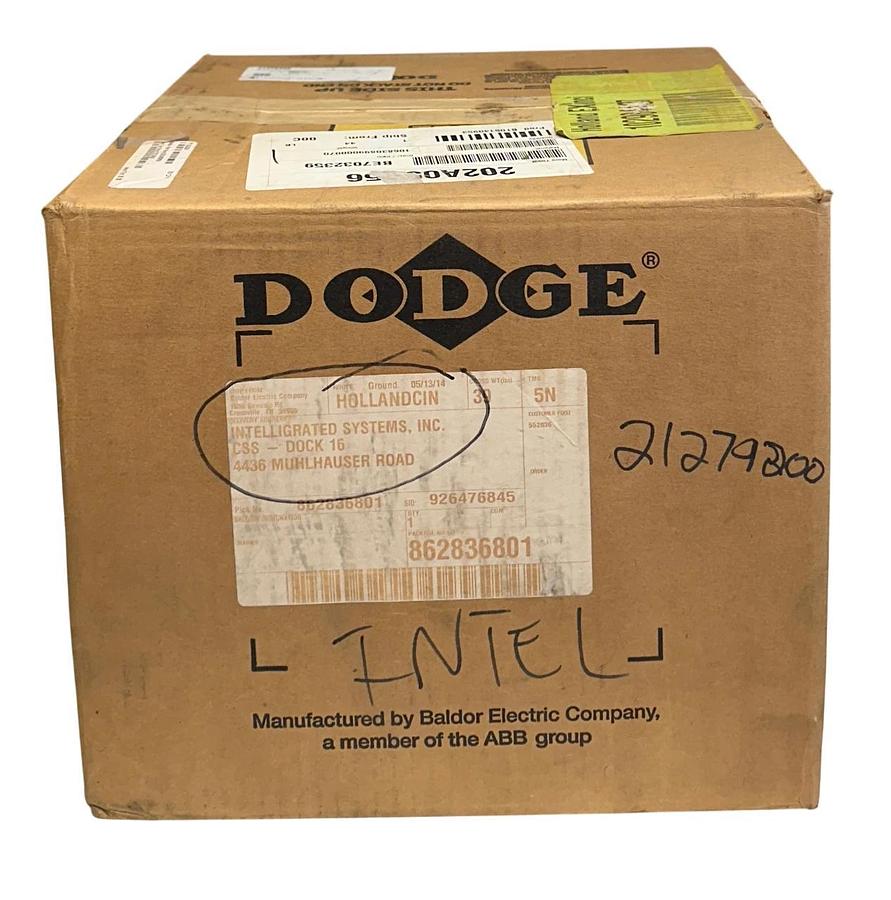 Used DODGE 202A05R56 TIGEAR-2 REDUCER W/ EXT OUTPUT SHAFT 5:1 RATIO 1.11HP MAX NSFS