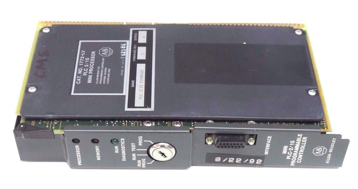 Used ALLEN BRADLEY 1772-LV SER. A MINI PROCESSOR F/W REV. 5, PLC 2/15, 1772LV