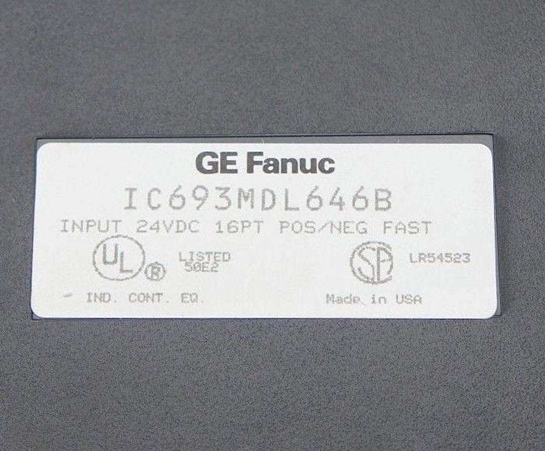 Used LOT OF 2 GE FANUC IC693MDL646B INPUT MODULE 24VDC 16PT POS/NEG FAST MINOR CHIPS