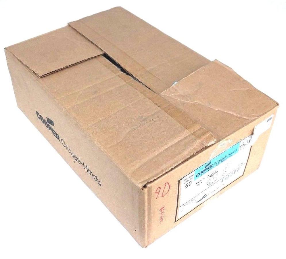 Used BOX OF 50 NEW COOPER CROUSE-HINDS TP676 GANGABLE SWITCH BOXES 2-3/4" DEEP