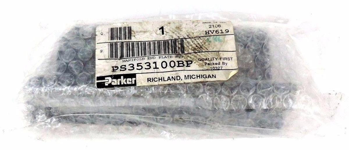Used NEW PARKER PS353100BP MANIFOLD END PLATE NPT