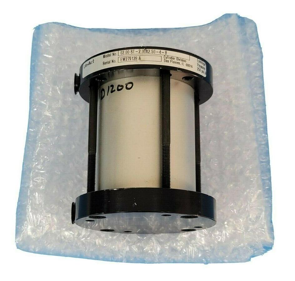 Used LIN-ACT 02.00 ST-2.00X2.50-4-B CYLINDER ENVOLOPE PRESSURE 250PSI AIR